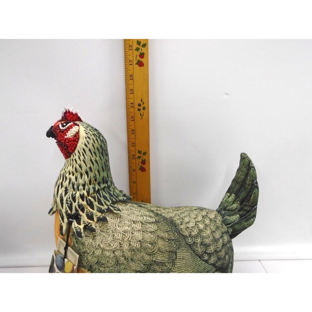 14"x13" Beaded Chicken Novelty Plush Pillow - John Derian 2024 Target Collection - Picture 8 of 8